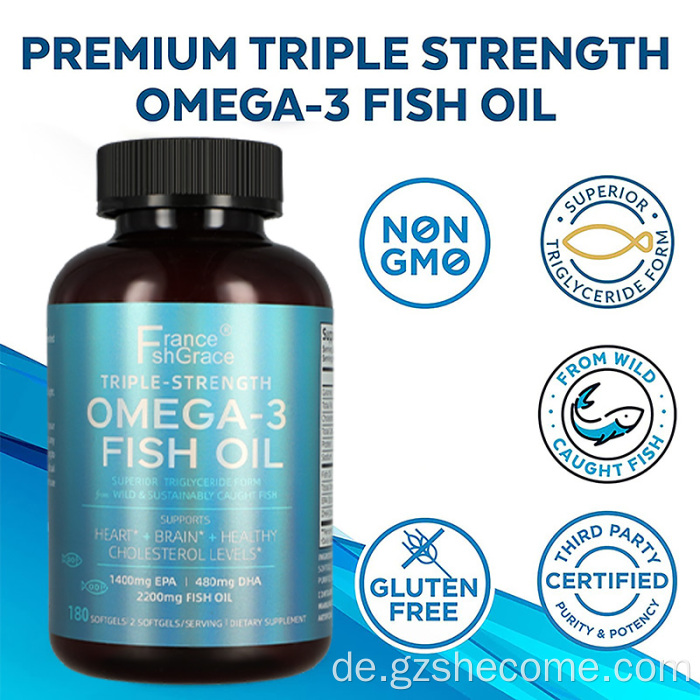 Omega 3 Fischölstütze Gehirngesundheit Haut
